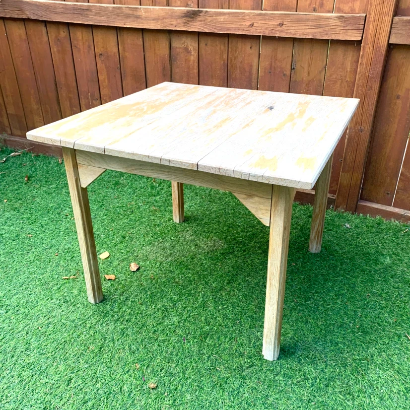 Wooden Utility Table Square Work Table Garage Workshop Outdoor