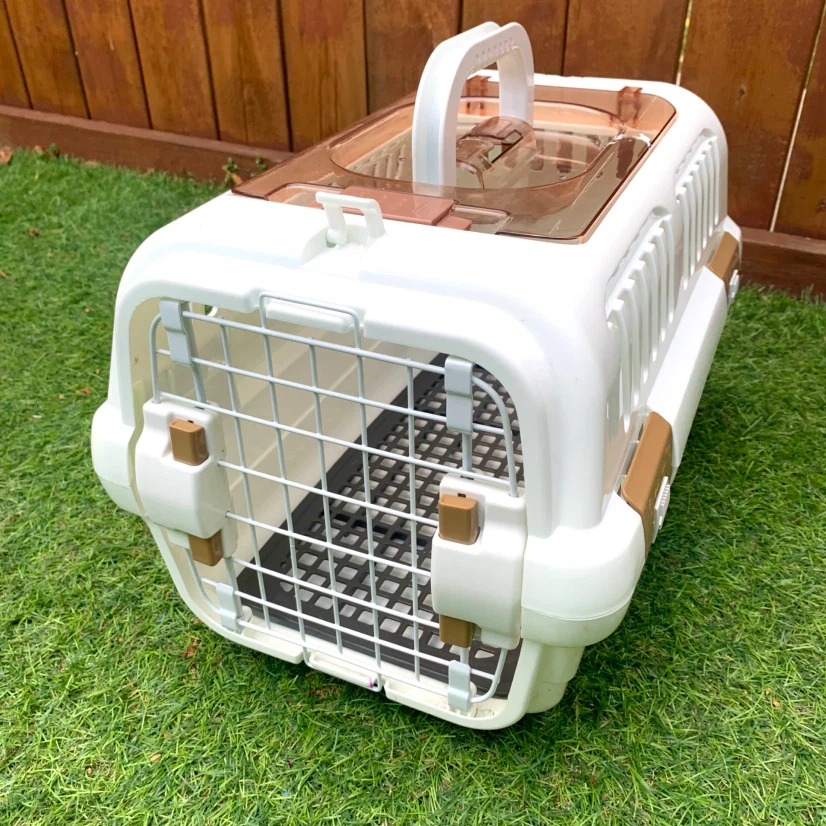 Small Pet Carrier Plastic Dog Cat Travel Crate Kennel