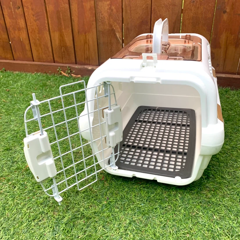 Small Pet Carrier Plastic Dog Cat Travel Crate Kennel - photo 3