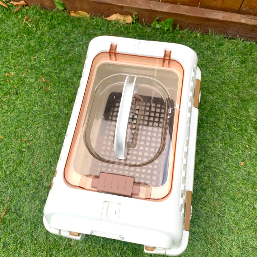 Small Pet Carrier Plastic Dog Cat Travel Crate Kennel - photo 5