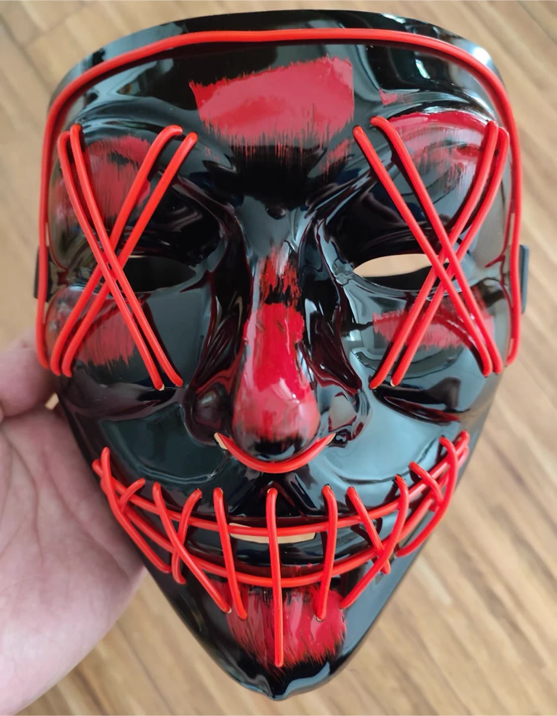 LED Light Up Red Neon Mask - photo 3