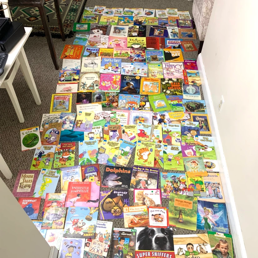 Large collection of children's storybooks