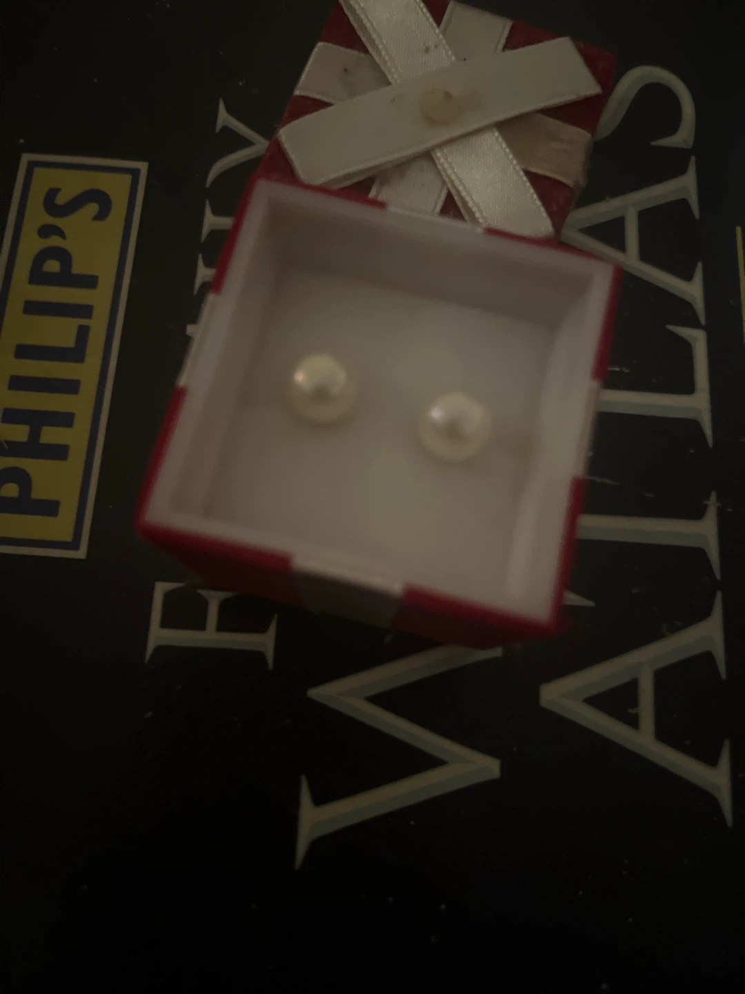 Pearl stud earrings