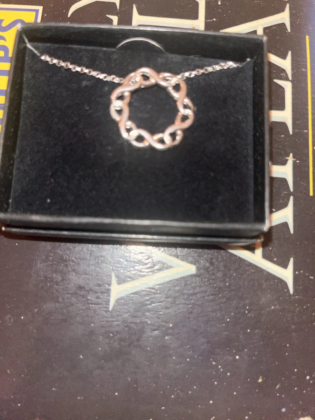 Silver Infinity Circle Pendant Necklace