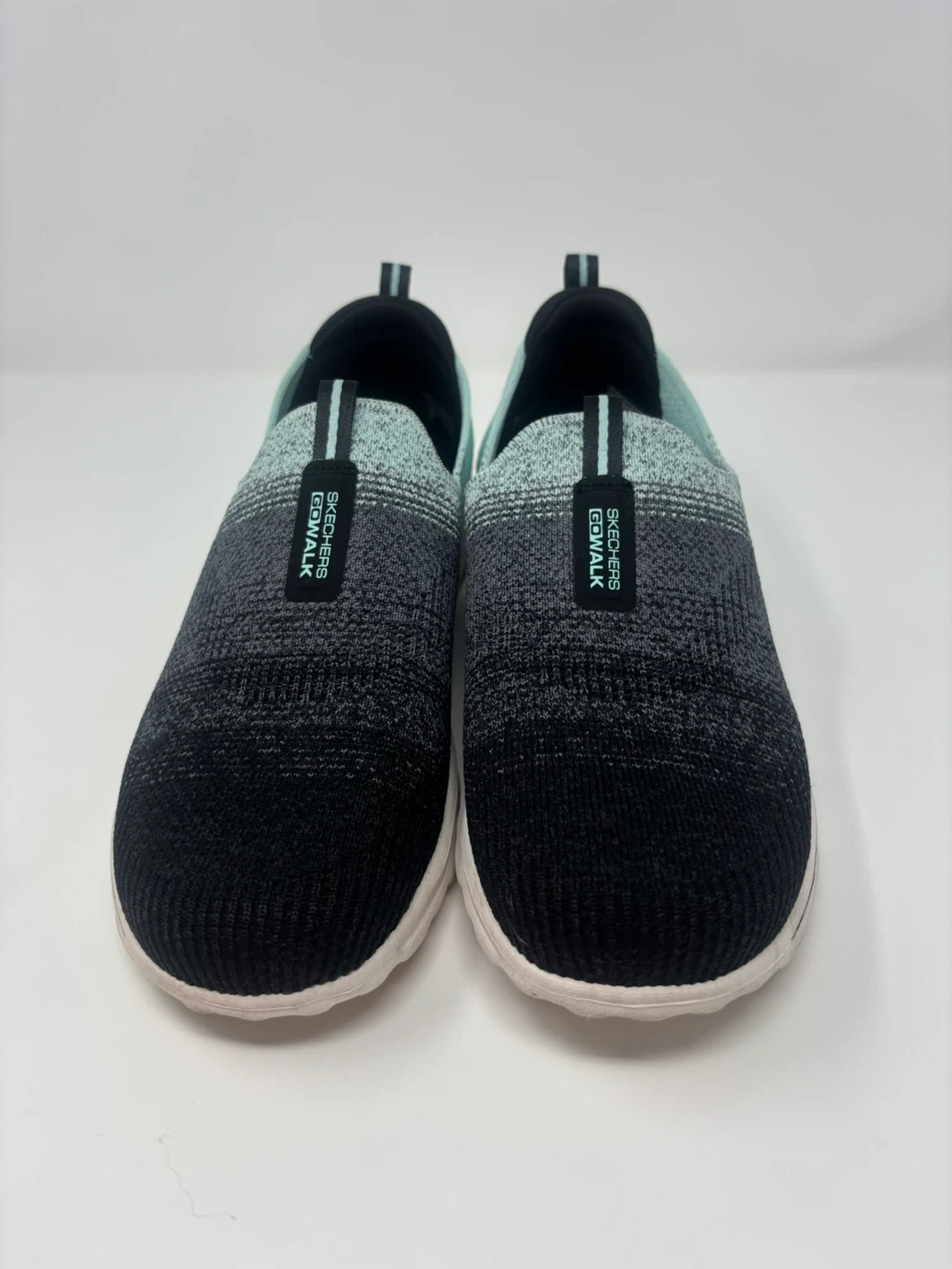 Skechers Go Walk Shoes Black/Teal Ombré-Size 9.5