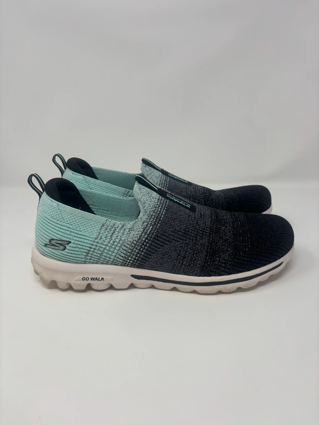 Skechers Go Walk Shoes Black/Teal Ombré-Size 9.5 - photo 3