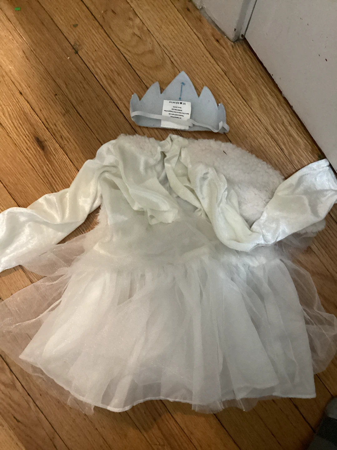 3-4T Girls White Winter Princess Costume - photo 2