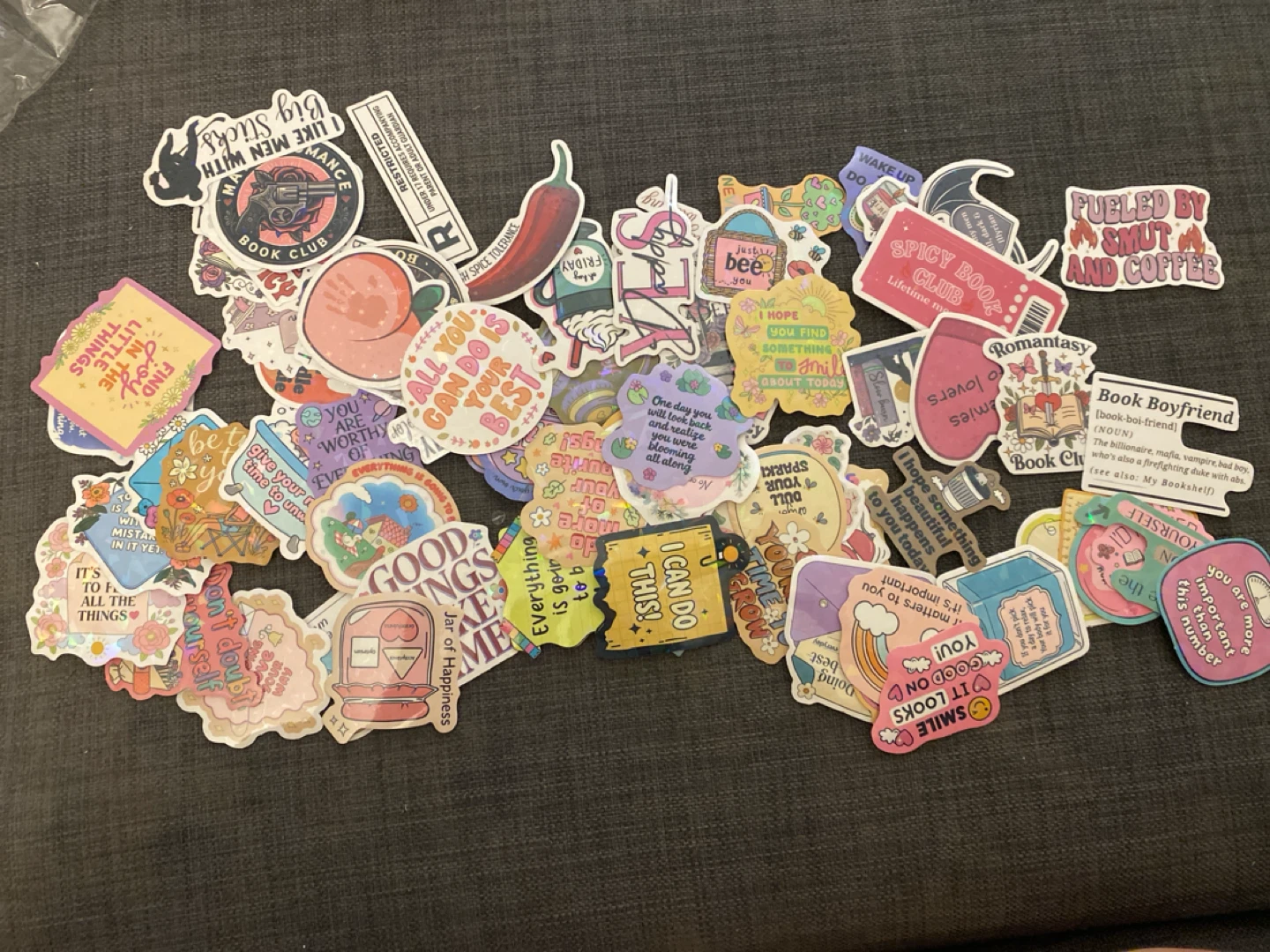 80 Holographic bookish and motivational stickers