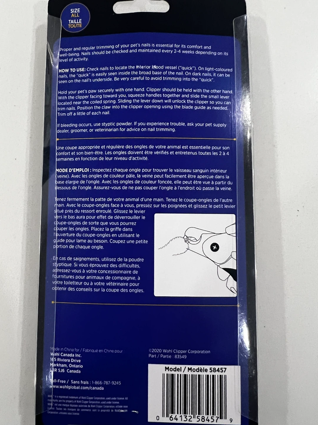 Wahl Powergrip Pet Nail Clipper - photo 2