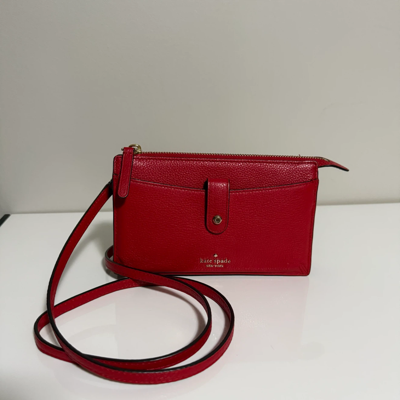 Kate Spade Red Leather Crossbody Bag