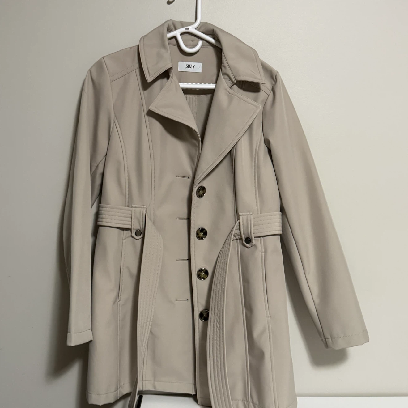 Suzy Shier Beige Trench Coat