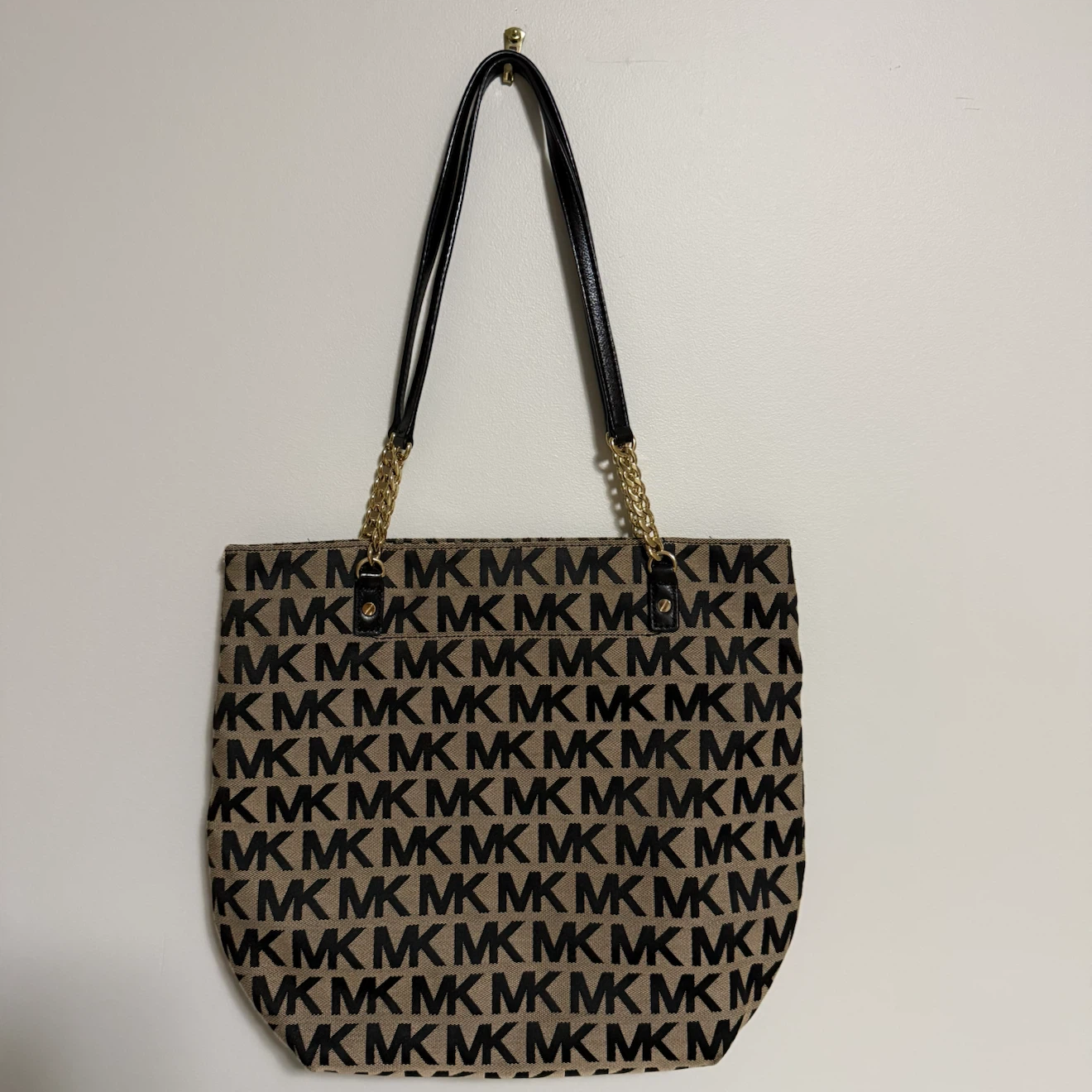 Michael Kors MK Logo Print Tote Bag