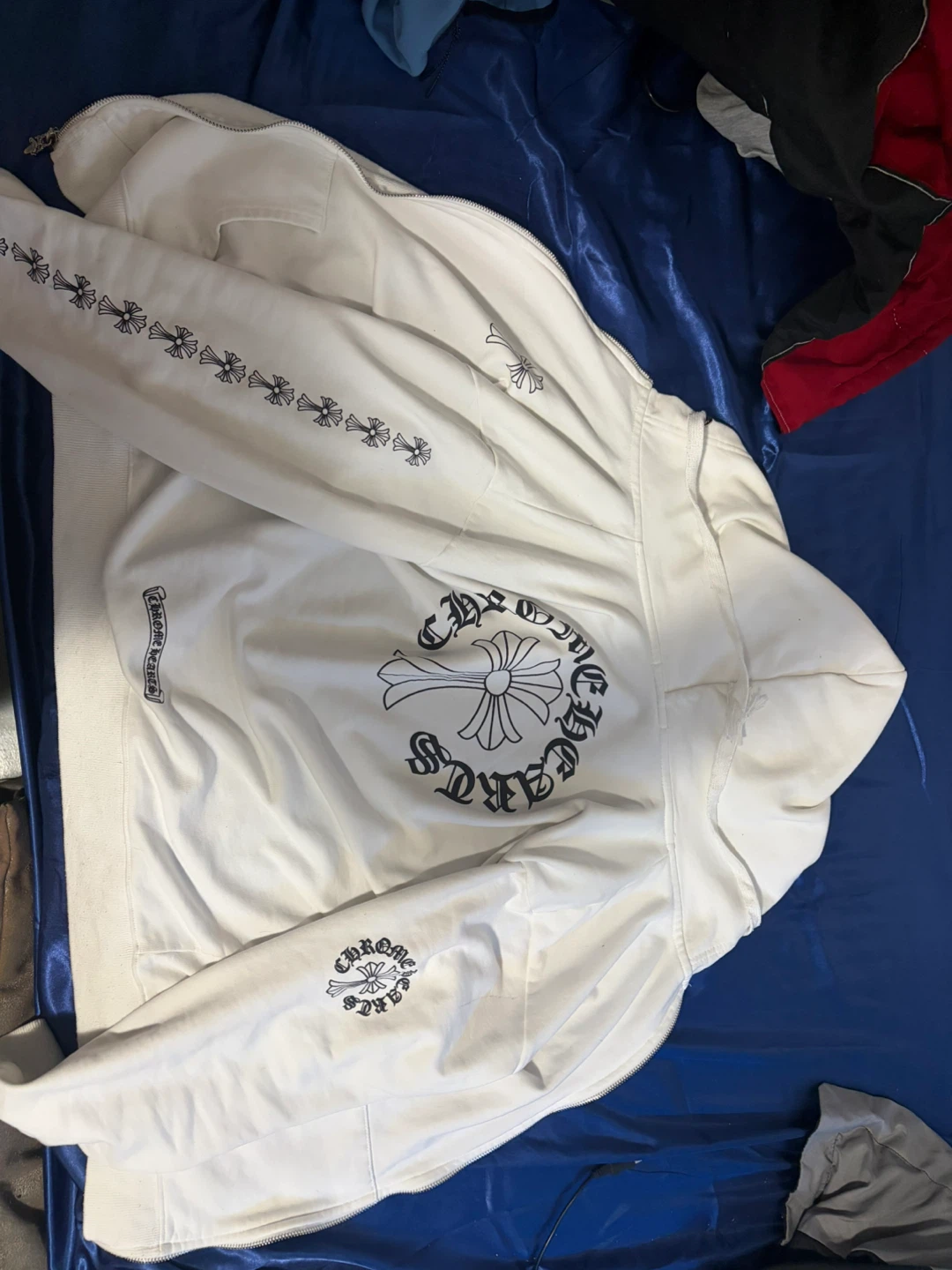 Chrome Hearts White Zip-Up Hoodie - photo 2
