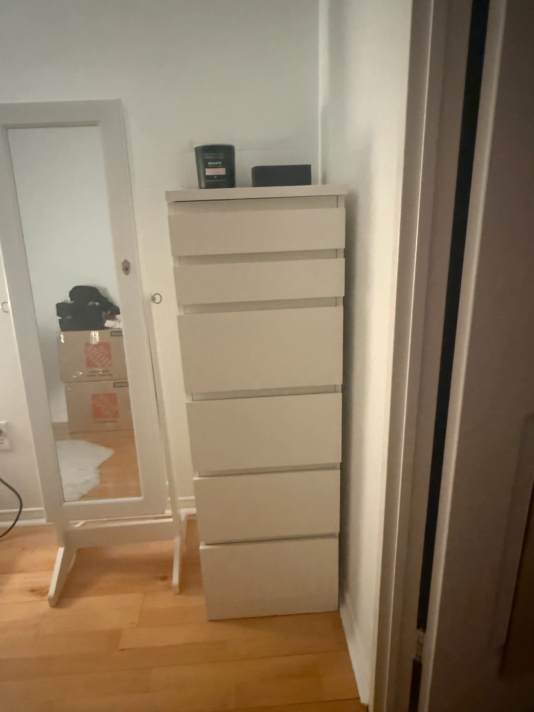 IKEA Malm High Chest with Mirror
