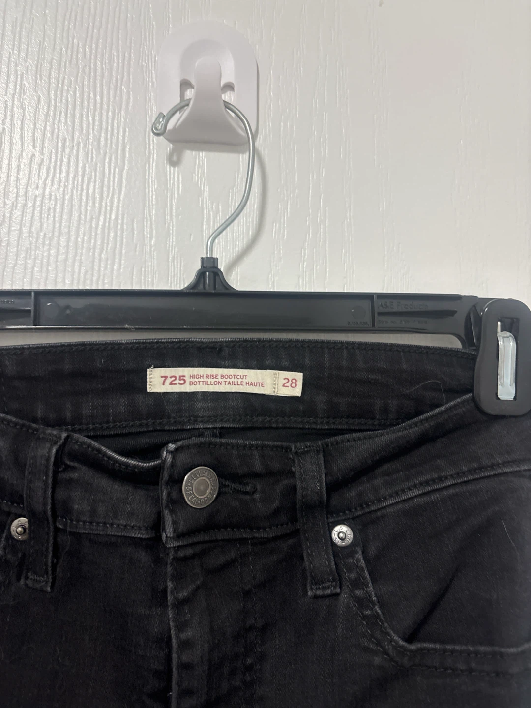 Levi's 725 High Rise Bootcut Jeans - Black - photo 2