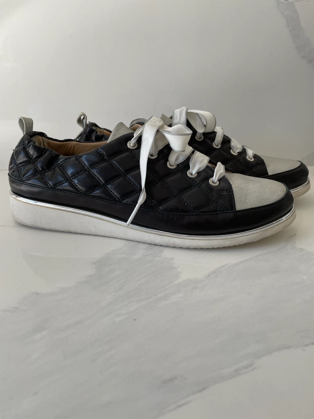 Ron White Quilted Leather Sneakers - photo 4
