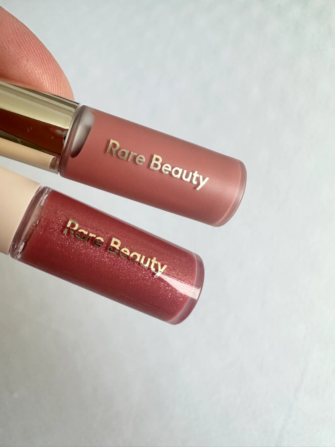 🆕 Rare Beauty Hope Blush and Glimmer Lip Gloss Set