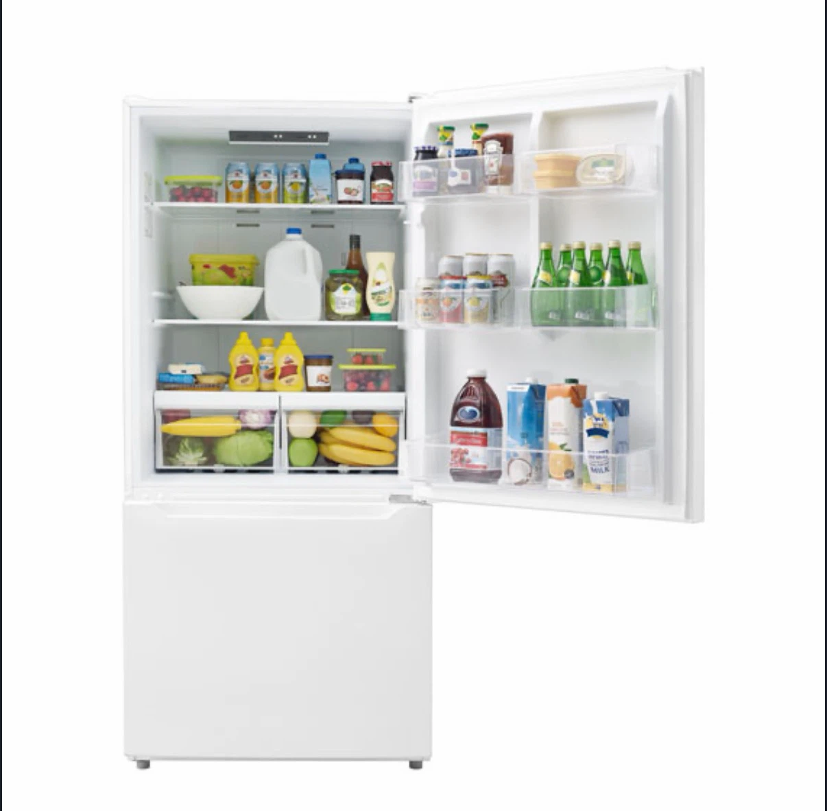 Insignia 18.6 Cu. Ft. Bottom Freezer Refrigerator - White - photo 5