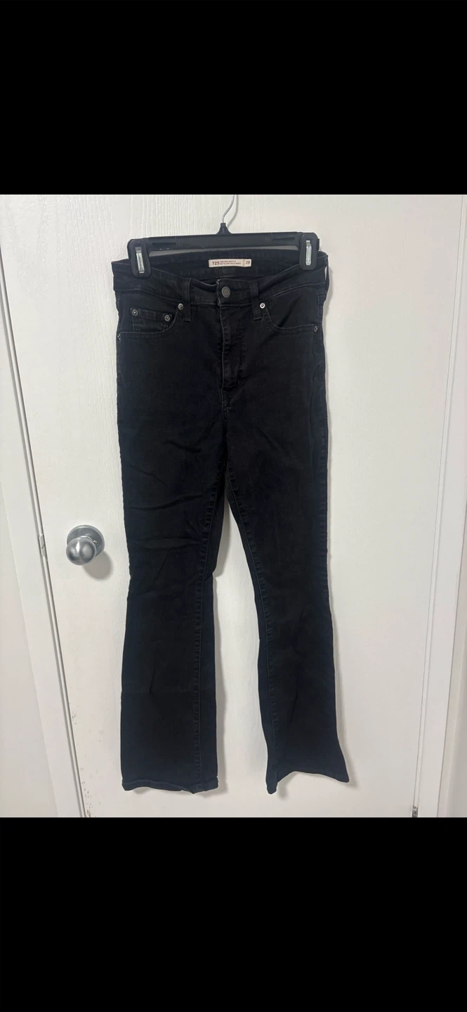 Levi's 725 High Rise Bootcut Jeans - Black - photo 2