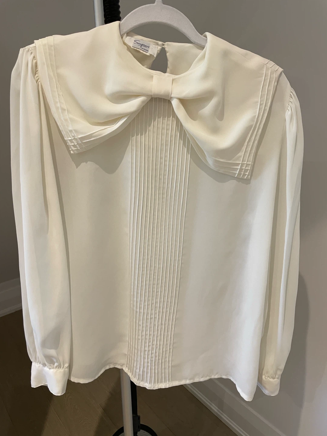 Vintage Simpsons White Blouse with Bow