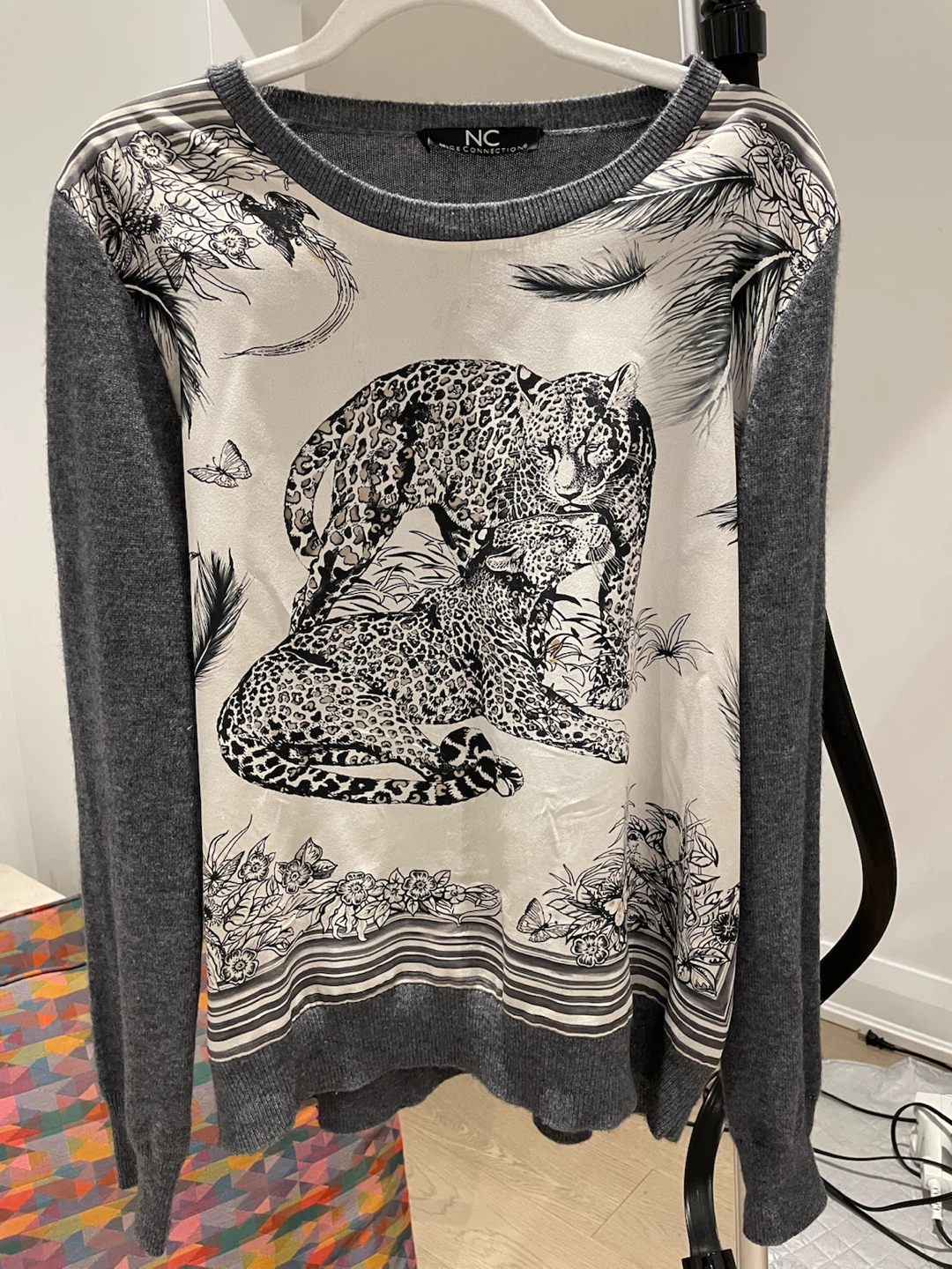 Nice Connection Leopard Print Sweater