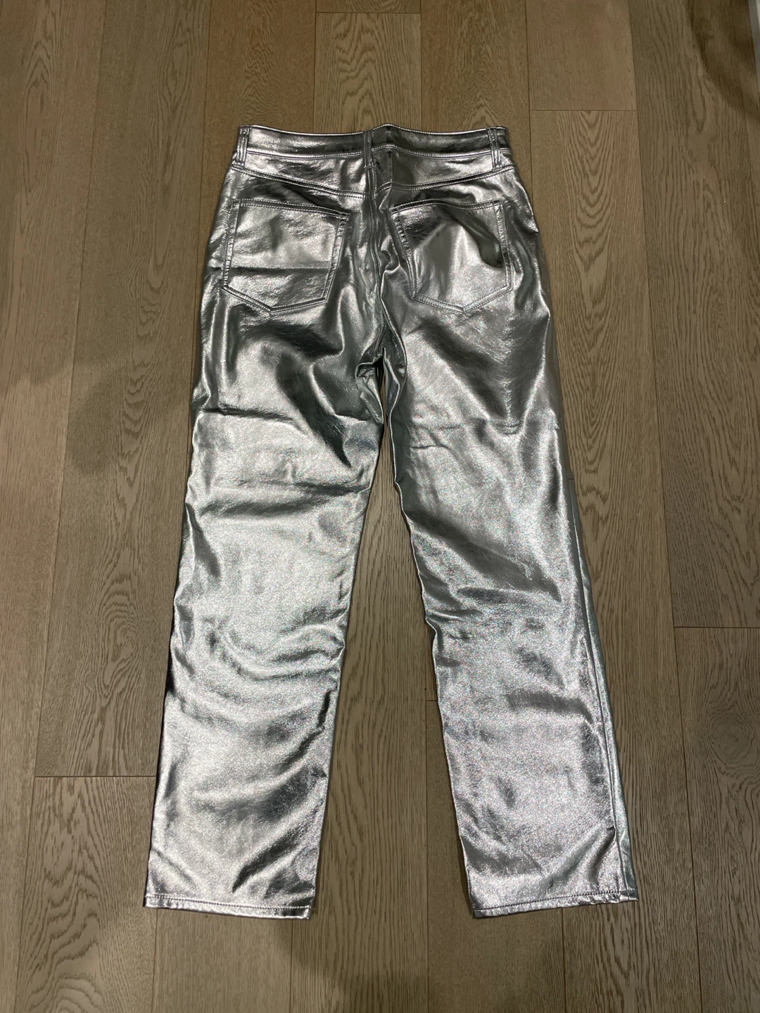 Gap Metallic Silver Straight Leg Pants - photo 3