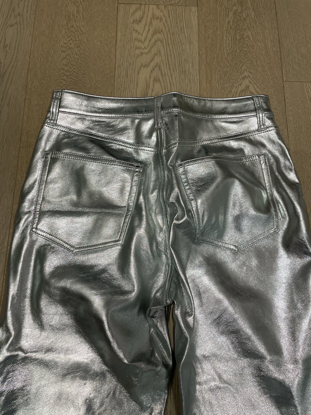 Gap Metallic Silver Straight Leg Pants - photo 4