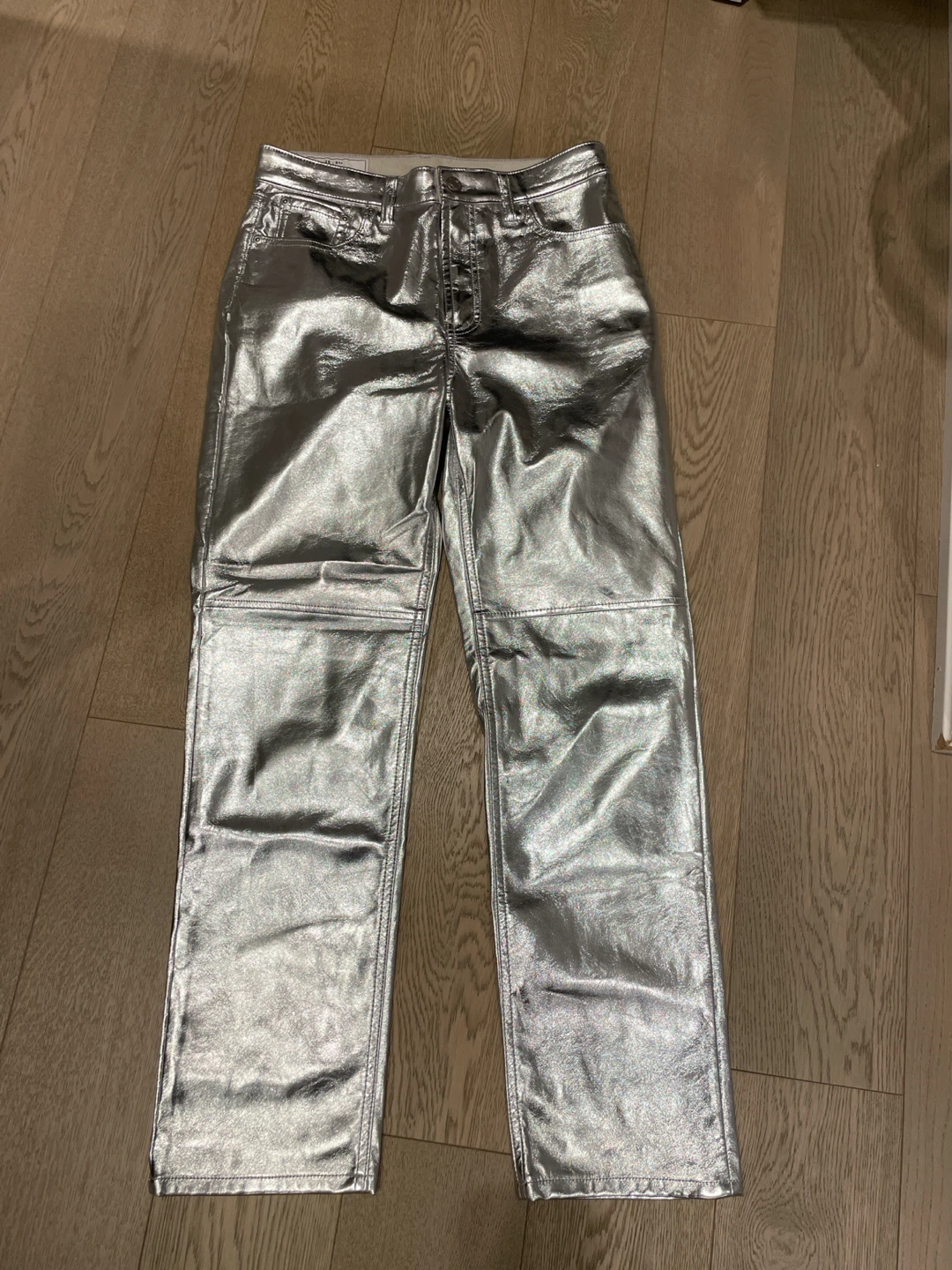 Gap Metallic Silver Straight Leg Pants - photo 5