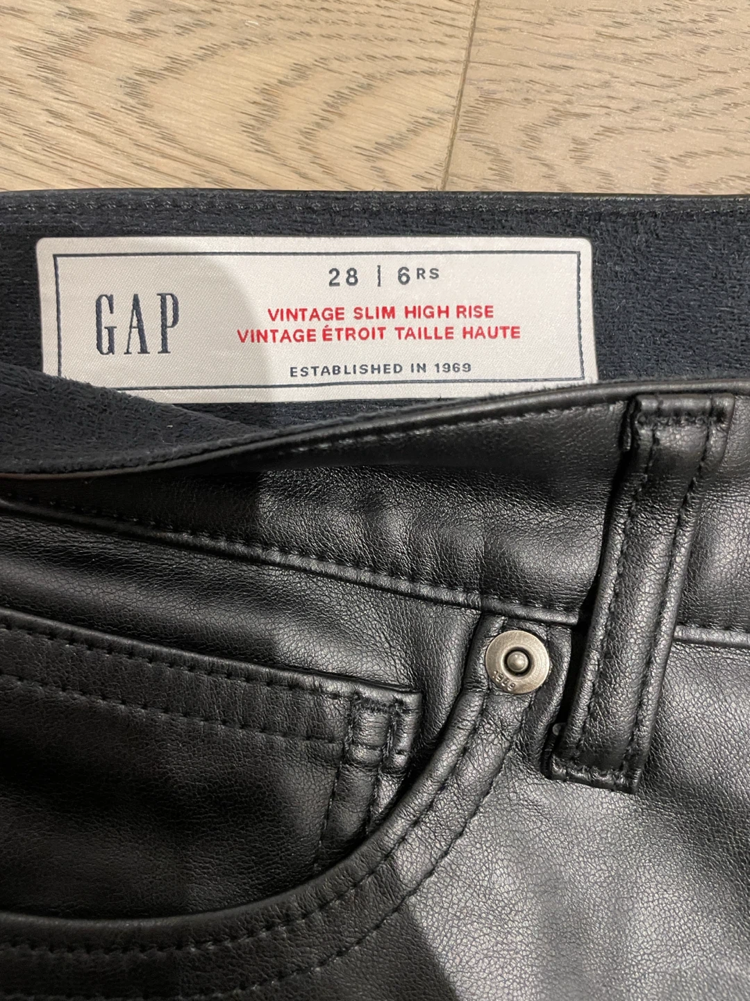 Gap Vintage Slim High Rise Faux Leather Pants - photo 3