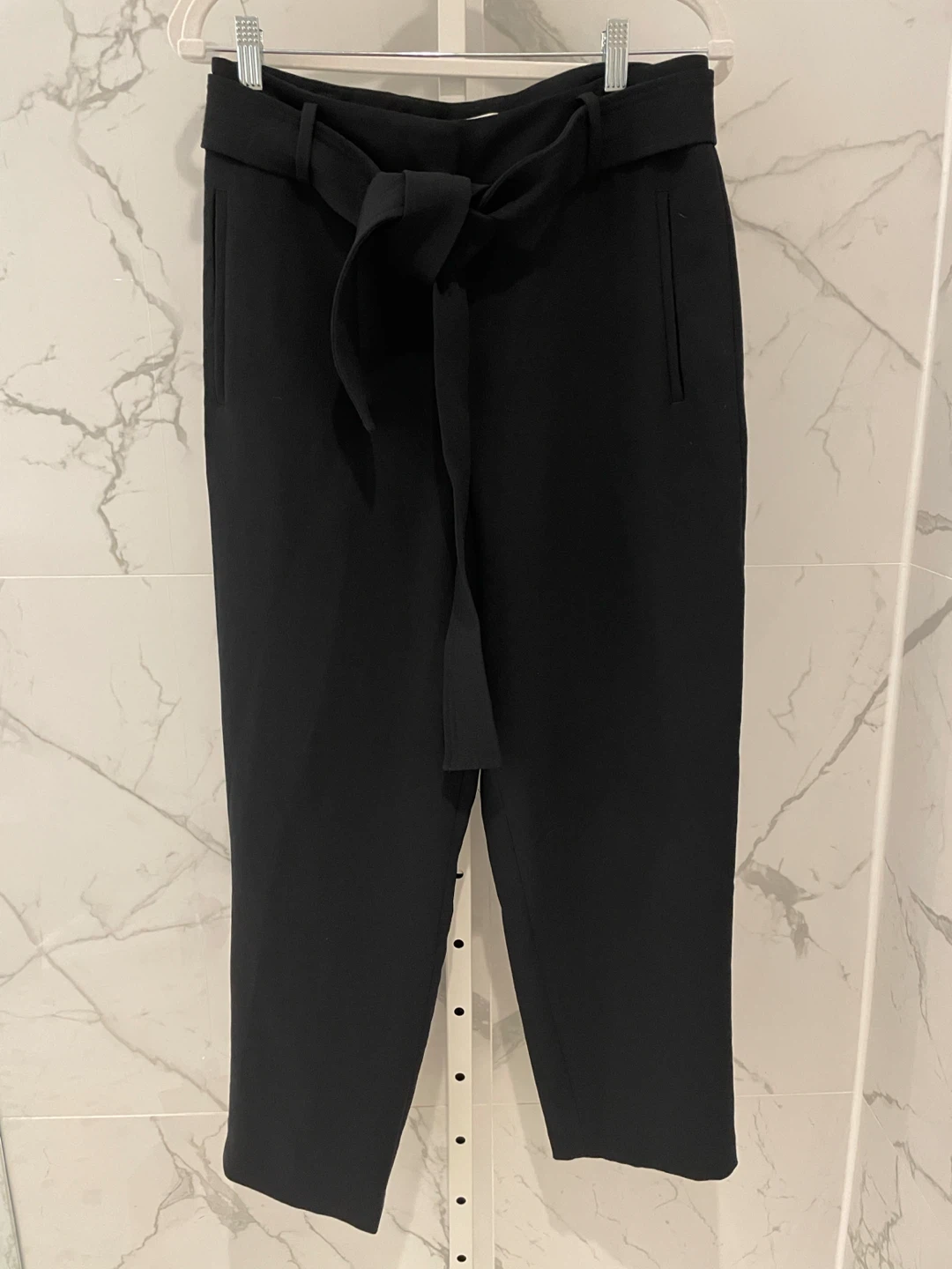 Aritzia Wilfred Tie-Waist Trousers Black