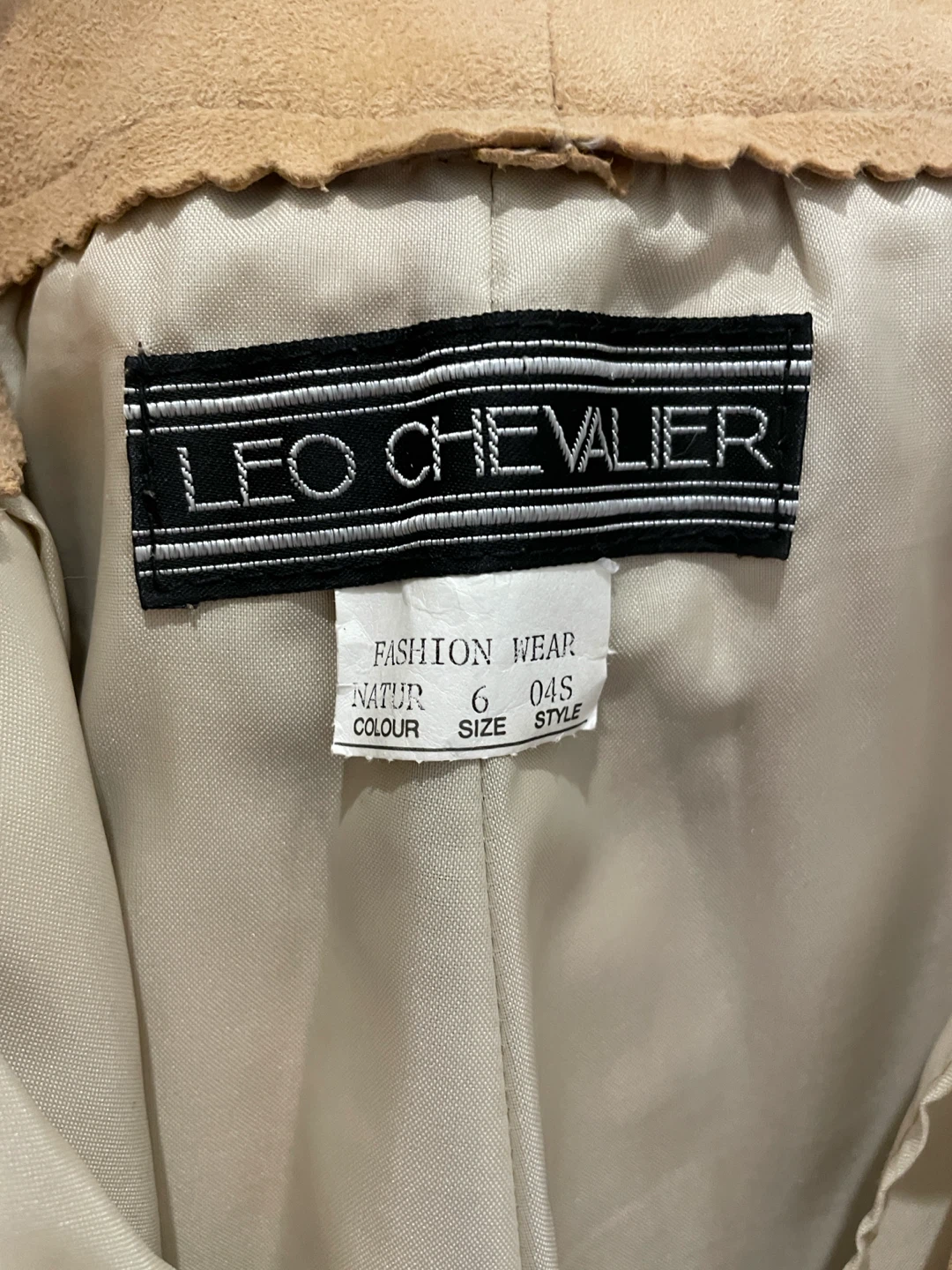 Leo Chevalier Tan Suede Trousers Size 6 - photo 3