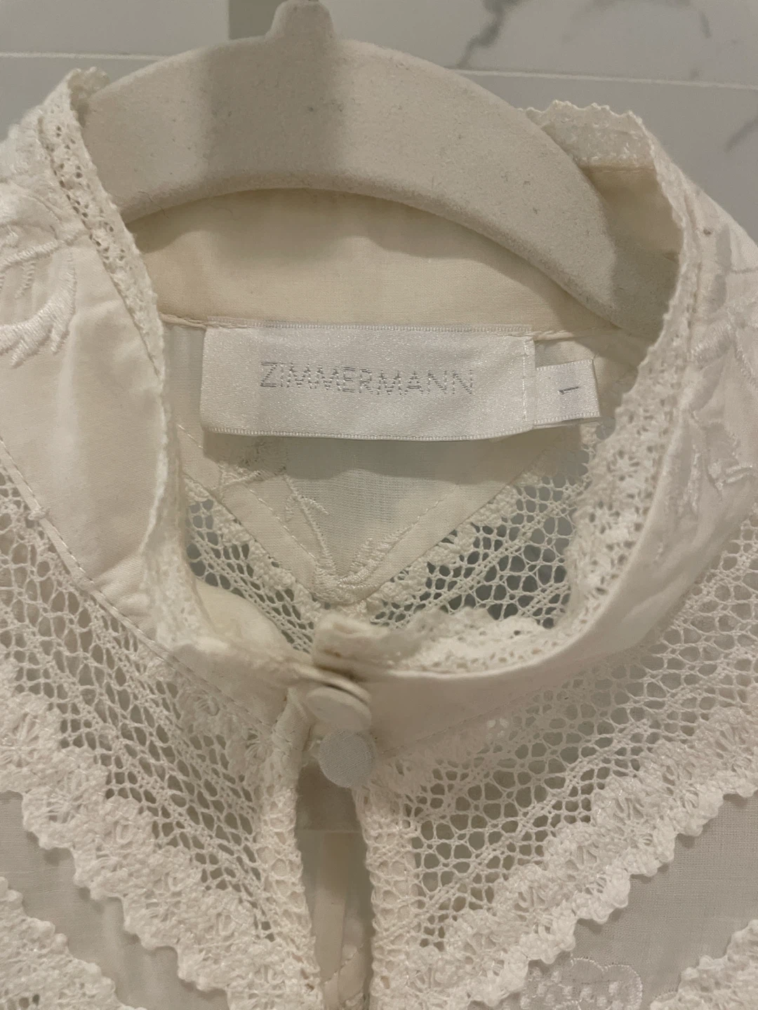 Zimmermann White Lace Sleeveless Blouse - photo 5