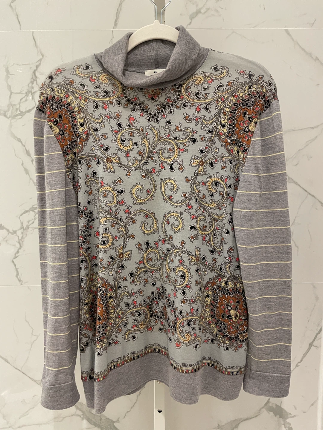 Etro Milano Paisley Turtle Neck Sweater