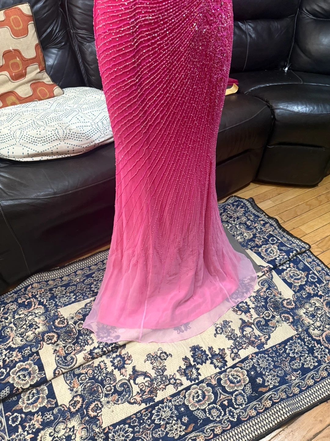 Alyce Designs 10 Pink Ombre Beaded Dress - photo 2