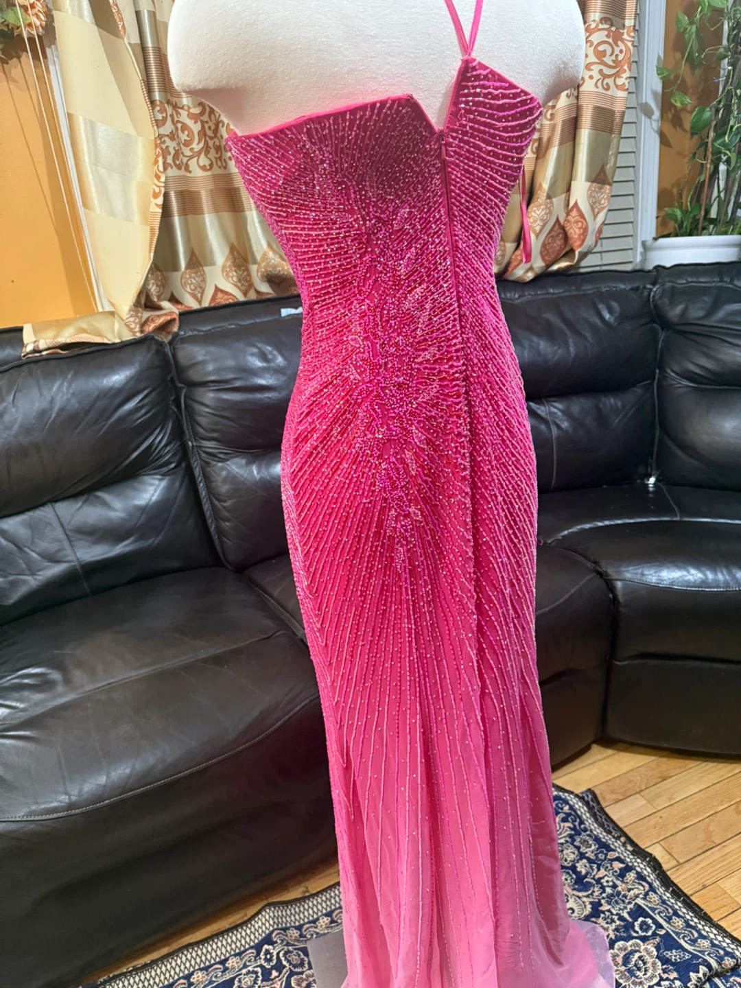 Alyce Designs 10 Pink Ombre Beaded Dress - photo 4