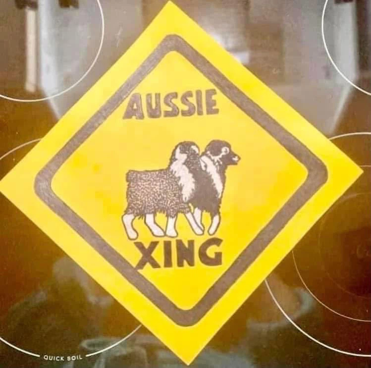 Aussie Crossing sign for pet owners