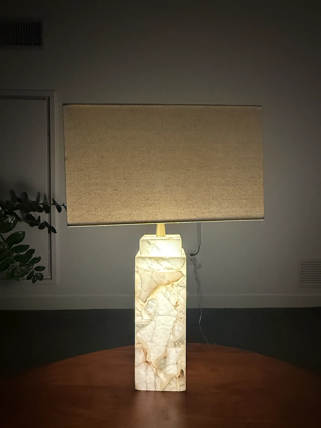 Alabaster Stone Table Lamp - photo 2