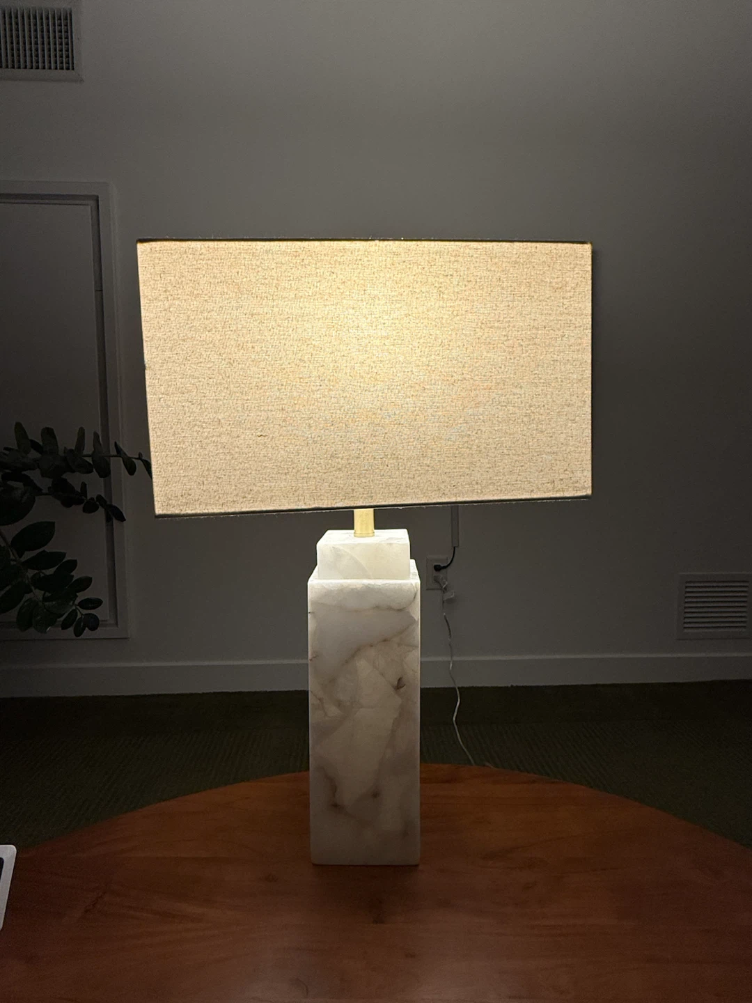 Alabaster Stone Table Lamp - photo 3