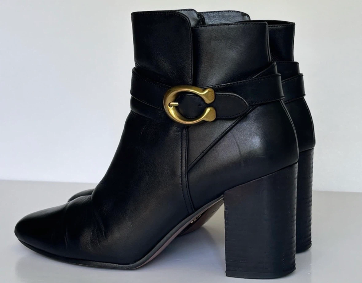 Coach Black Leather Ankle Boots - photo 2
