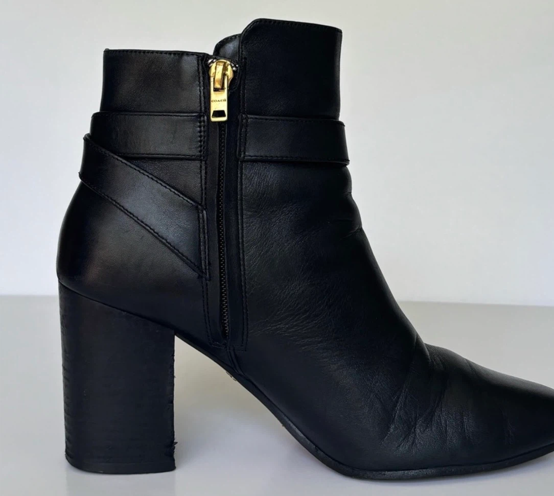 Coach Black Leather Ankle Boots - photo 4