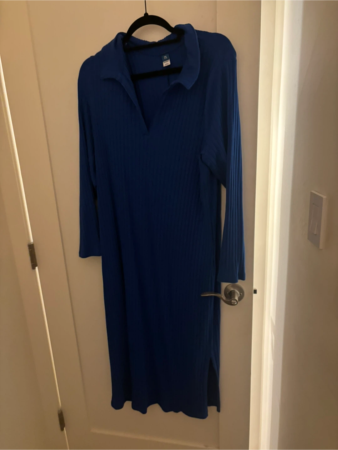Old Navy Blue Ribbed Polo Dress XXL