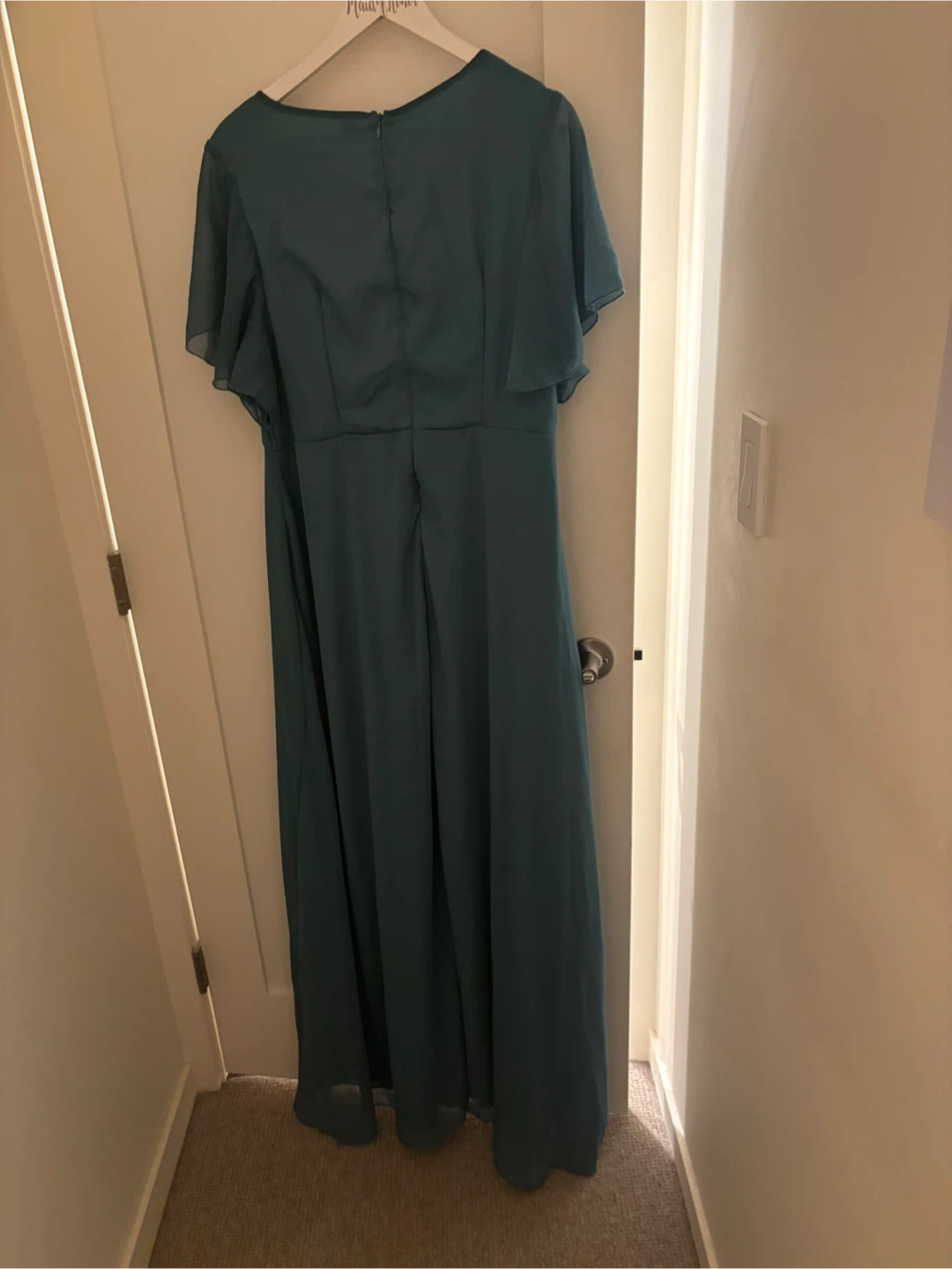 SHEIN Curve Teal Chiffon Maxi Dress - photo 3