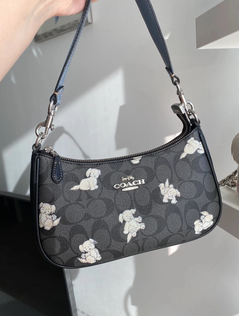 Coach Signature Teri Shoulder Bag in Puppy Print