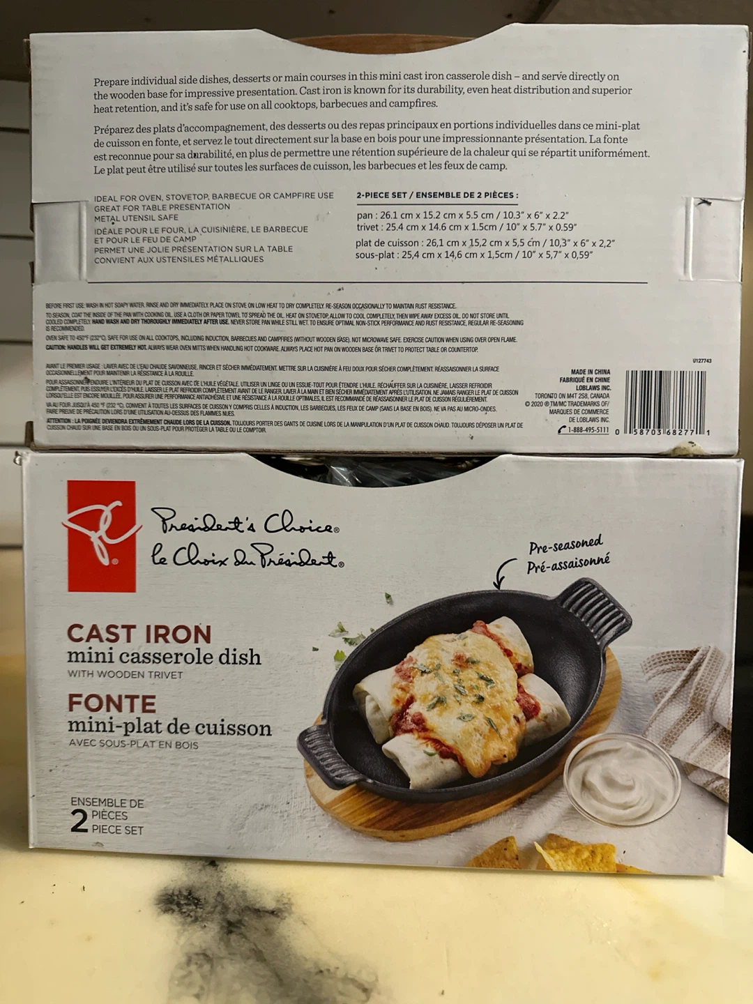 2 President's Choice Cast Iron Mini Casserole Dish Set - photo 2