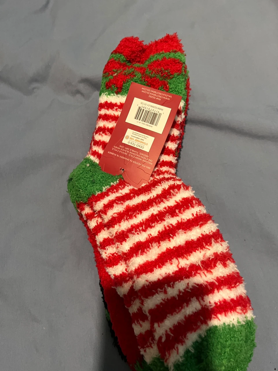 3 Pairs Happy Holidays Fuzzy Socks - photo 4