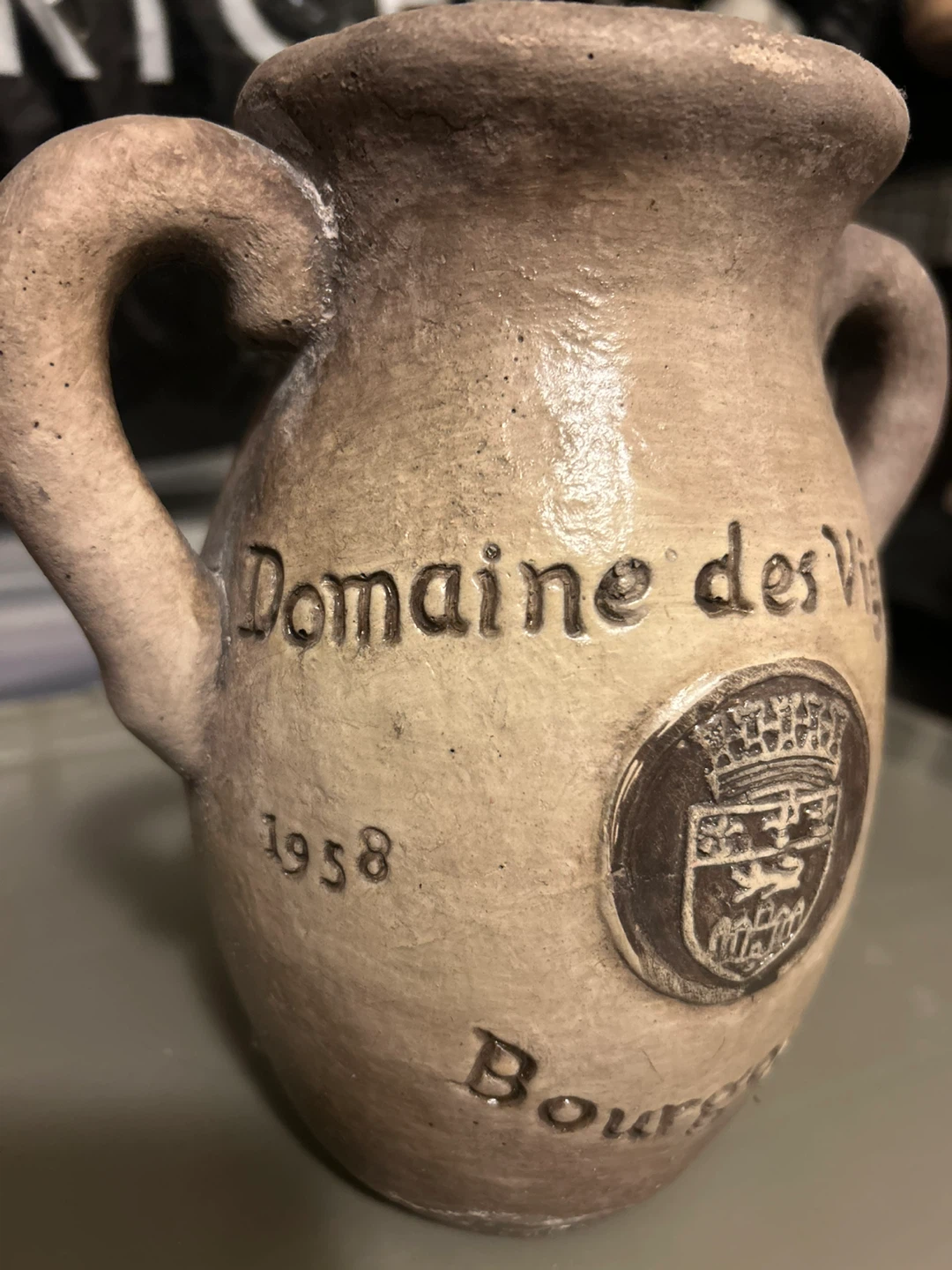 Domaine des Vignerons Burgundy Ceramic Pitcher