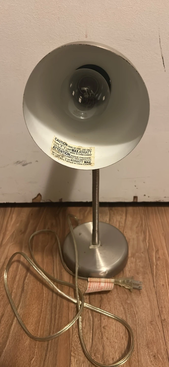 Brushed Silver Desk Lamp