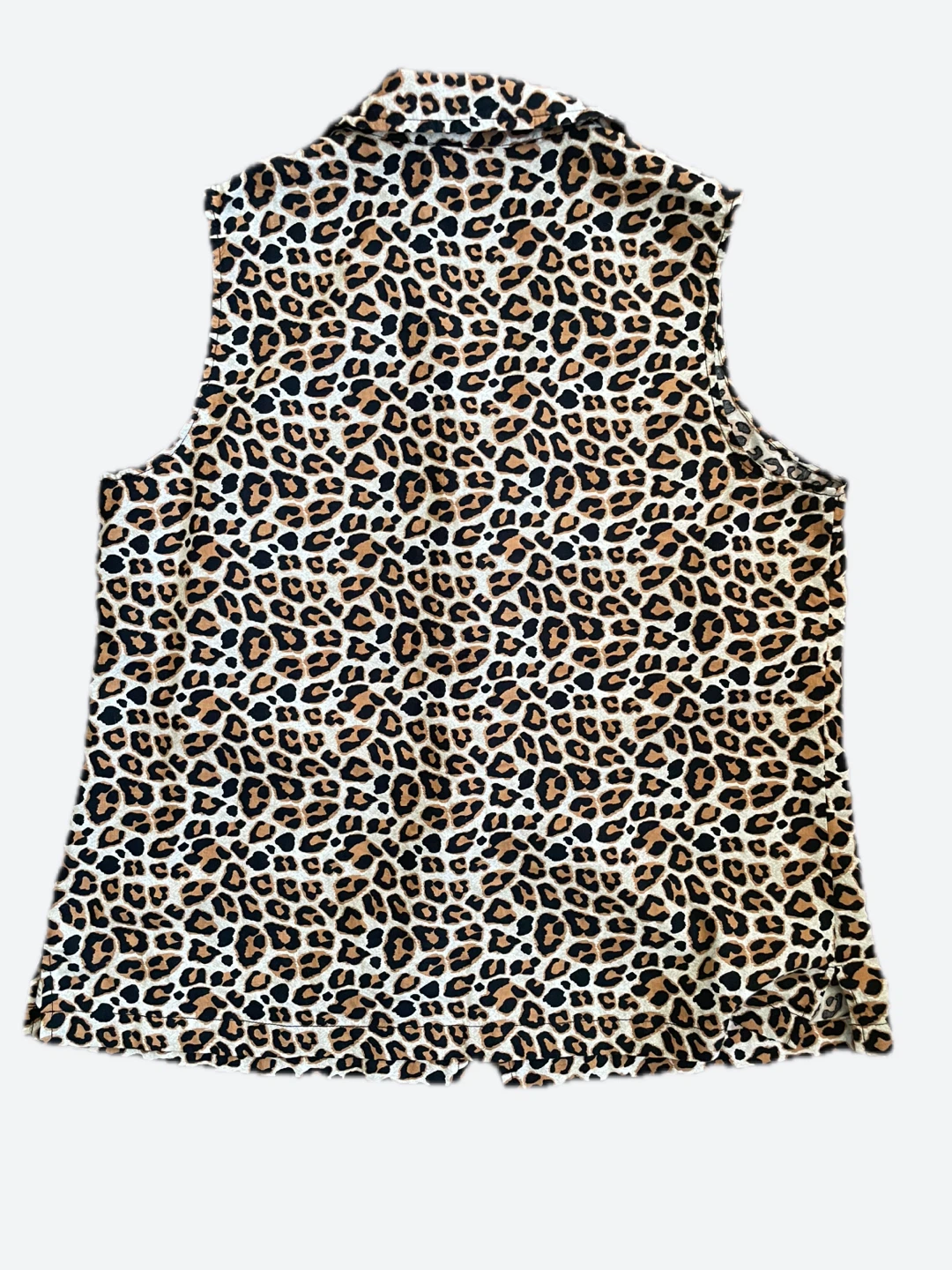 Cleo Leopard Print Button-Up Vest Size M - photo 2