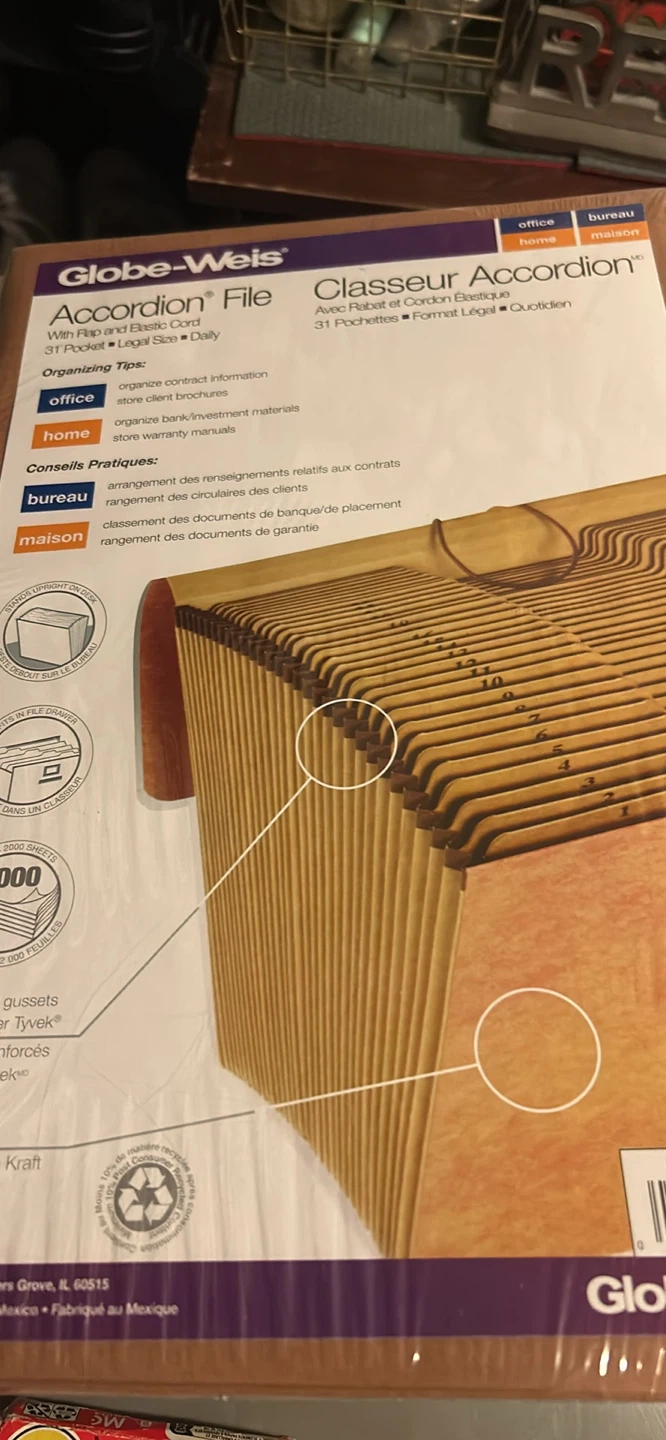 Globe-Weis Accordion Files