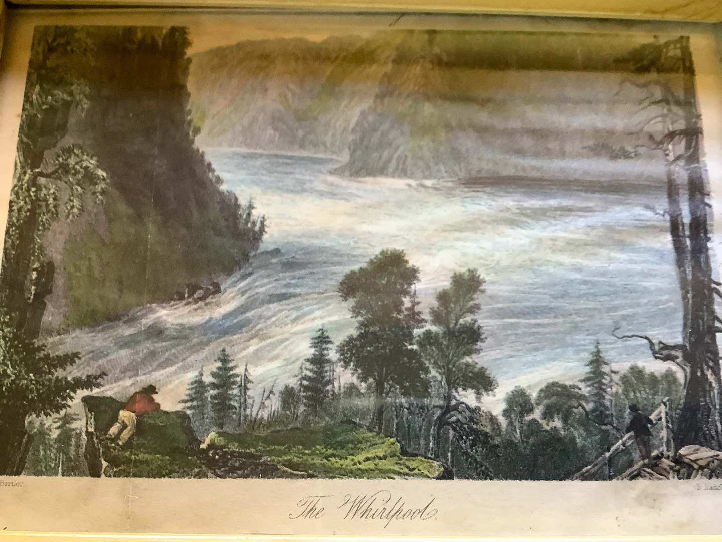 #11 Antique WH Bartlett Print “Whirlpool” Adirondack Wd Frame 🐞 - photo 4